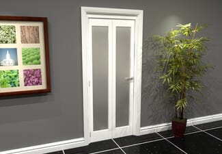 White P10 Frosted Roomfold Grande (2 + 0 x 381mm Doors)