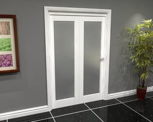 White P10 Frosted Roomfold Grande (2 + 0 x 610mm Doors)