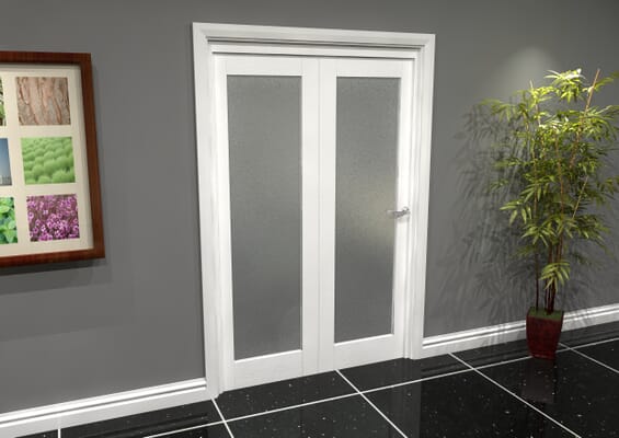 White P10 Frosted Roomfold Grande (2 + 0 x 610mm Doors)