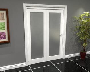 White P10 Frosted Roomfold Grande (2 + 0 x 762mm Doors)