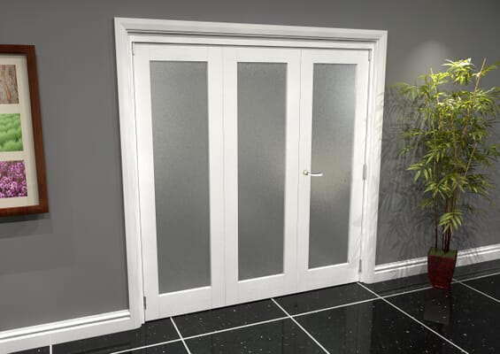 White P10 Frosted Roomfold Grande (2 + 1 x 610mm Doors)