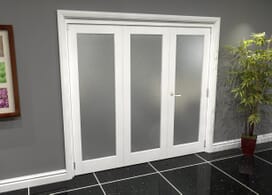 White P10 Frosted Roomfold Grande (2 + 1 X 686mm Doors) Image