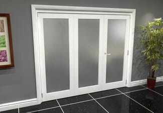 White P10 Frosted Roomfold Grande (2 + 1 x 762mm Doors)