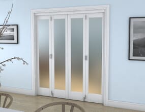 White P10 Frosted Roomfold Grande (2 + 2 x 419mm Doors)