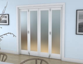 White P10 Frosted Roomfold Grande (2 + 2 x 457mm Doors)