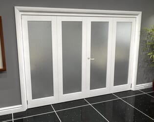 White P10 Frosted Roomfold Grande (2 + 2 x 762mm Doors)