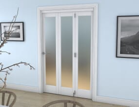 White P10 Frosted Roomfold Grande (3 + 0 x 419mm Doors)