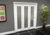 White Primed Shaker 1 Lite Frosted Glazed Roomfold Doorset