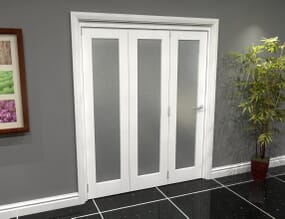 White P10 Frosted Roomfold Grande (3 + 0 x 381mm Doors)