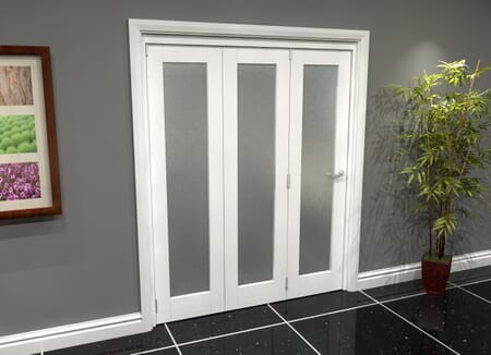 White P10 Frosted Roomfold Grande (3 + 0 x 533mm Doors)
