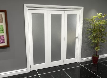 White P10 Frosted Roomfold Grande (3 + 0 x 610mm Doors)