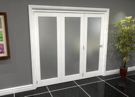 White P10 Frosted Roomfold Grande (3 + 0 X 686mm Doors) Image