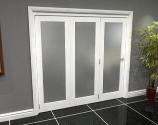 White P10 Frosted Roomfold Grande (3 + 0 x 686mm Doors)