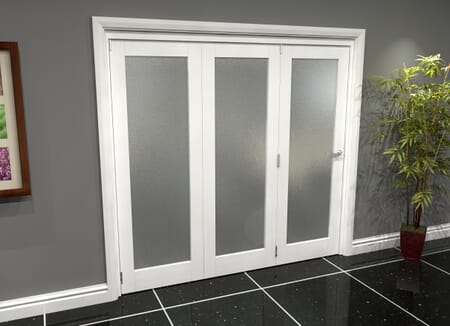 White P10 Frosted Roomfold Grande (3 + 0 x 686mm Doors)