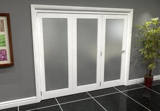 White P10 Frosted Roomfold Grande (3 + 0 x 762mm Doors)