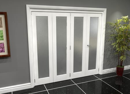 White P10 Frosted Roomfold Grande (3 + 1 x 533mm Doors)