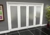White Primed Shaker 1 Lite Frosted Glazed Roomfold Doorset