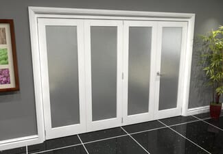 White P10 Frosted Roomfold Grande (3 + 1 x 686mm Doors)