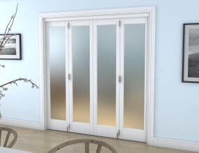 White P10 Frosted Roomfold Grande (4 + 0 x 457mm Doors)