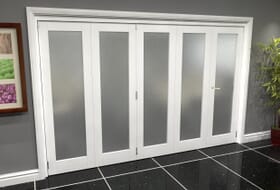 White P10 Frosted Roomfold Grande (4 + 1 X 686mm Doors) Image