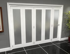 White P10 Frosted Roomfold Grande (5 + 0 x 381mm Doors)