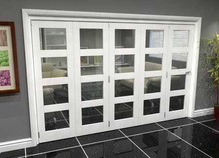 White 4L Roomfold Grande (5 + 0 x 610mm Doors)