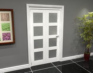 White Frosted 4L Roomfold Grande (2 + 0 x 533mm Doors)