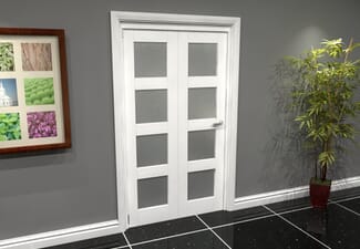 White Frosted 4L Roomfold Grande (2 + 0 x 533mm Doors)