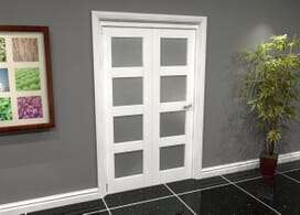 White Frosted 4l Roomfold Grande (2 + 0 X 573mm Doors) Image