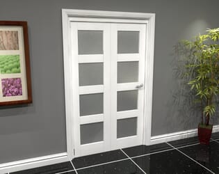 White Frosted 4L Roomfold Grande (2 + 0 x 573mm Doors)