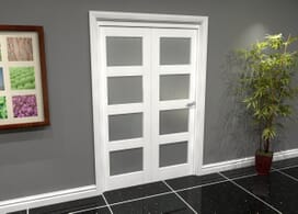 White Frosted 4l Roomfold Grande (2 + 0 X 610mm Doors) Image