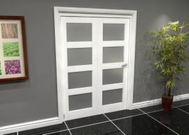 White Frosted 4l Roomfold Grande (2 + 0 X 686mm Doors) Image