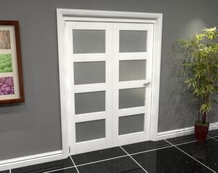 White Frosted 4L Roomfold Grande (2 + 0 x 686mm Doors)