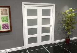 White Frosted 4L Roomfold Grande (2 + 0 x 762mm Doors)