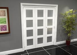 White Frosted 4l Roomfold Grande (2 + 1 X 533mm Doors) Image