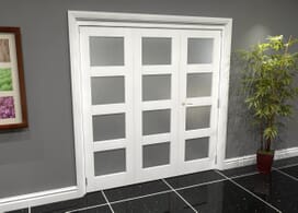 White Frosted 4l Roomfold Grande (2 + 1 X 610mm Doors) Image