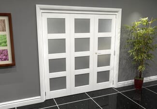 White Frosted 4L Roomfold Grande (2 + 1 x 610mm Doors)