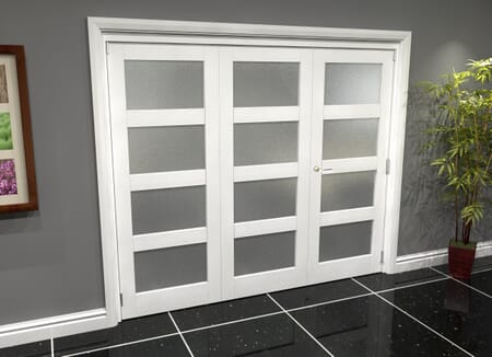 White Frosted 4L Roomfold Grande (2 + 1 x 762mm Doors)