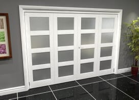 White Frosted 4l Roomfold Grande (2 + 2 X 686mm Doors) Image