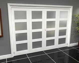 White Frosted 4L Roomfold Grande (2 + 2 x 686mm Doors)