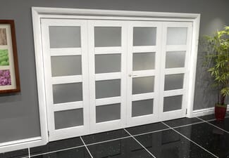 White Frosted 4L Roomfold Grande (2 + 2 x 762mm Doors)