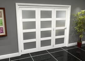 White Frosted 4l Roomfold Grande (3 + 0 X 762mm Doors) Image