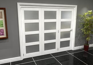 White Frosted 4L Roomfold Grande (3 + 0 x 762mm Doors)