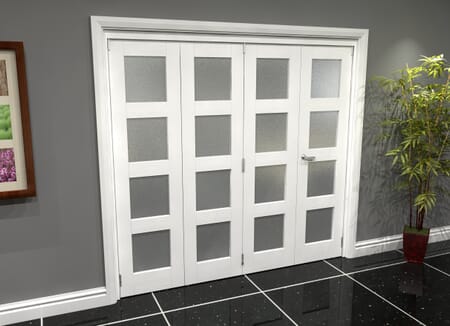 White Frosted 4L Roomfold Grande (3 + 1 x 533mm Doors)