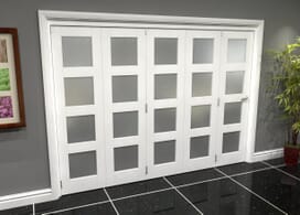 White Frosted 4l Roomfold Grande (5 + 0 X 533mm Doors) Image