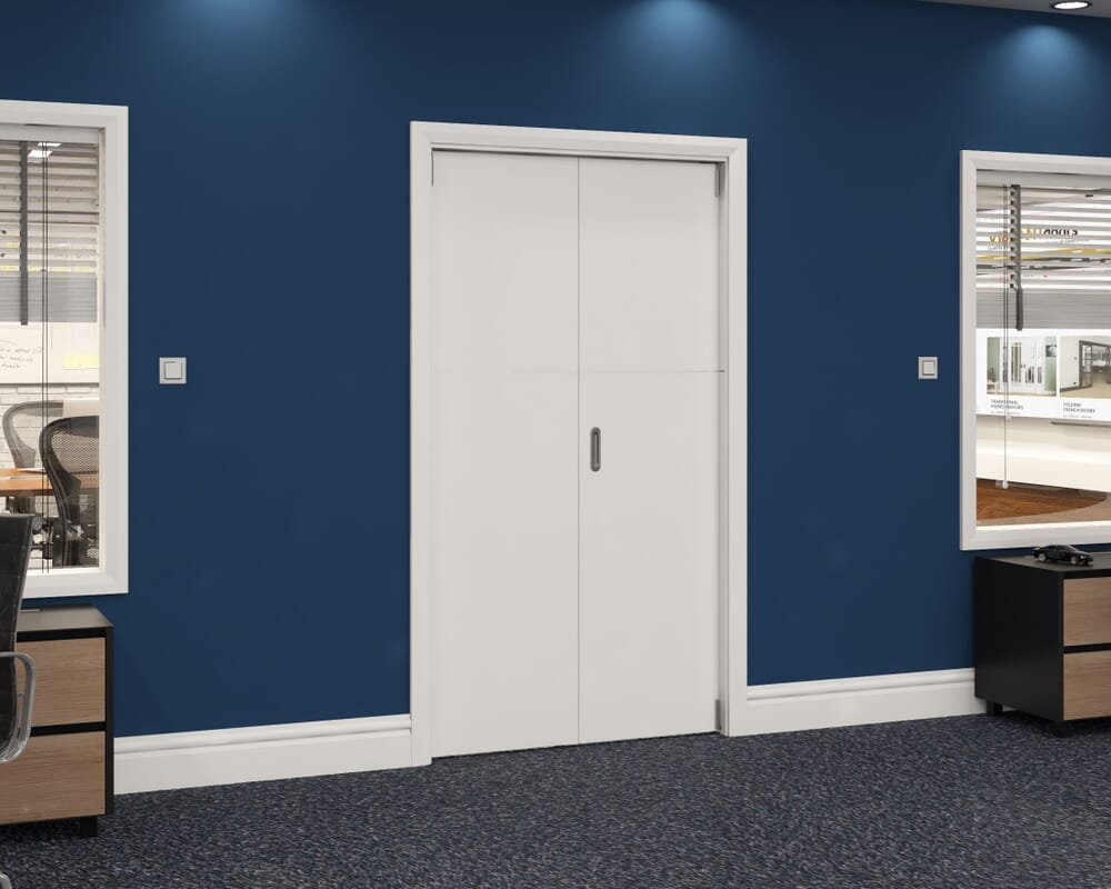 1141x2060x133mm White Flush Prefinished Roomfold Grande (2+0)