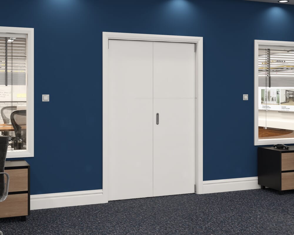1295x2060x133mm White Flush Prefinished Roomfold Grande (2+0)