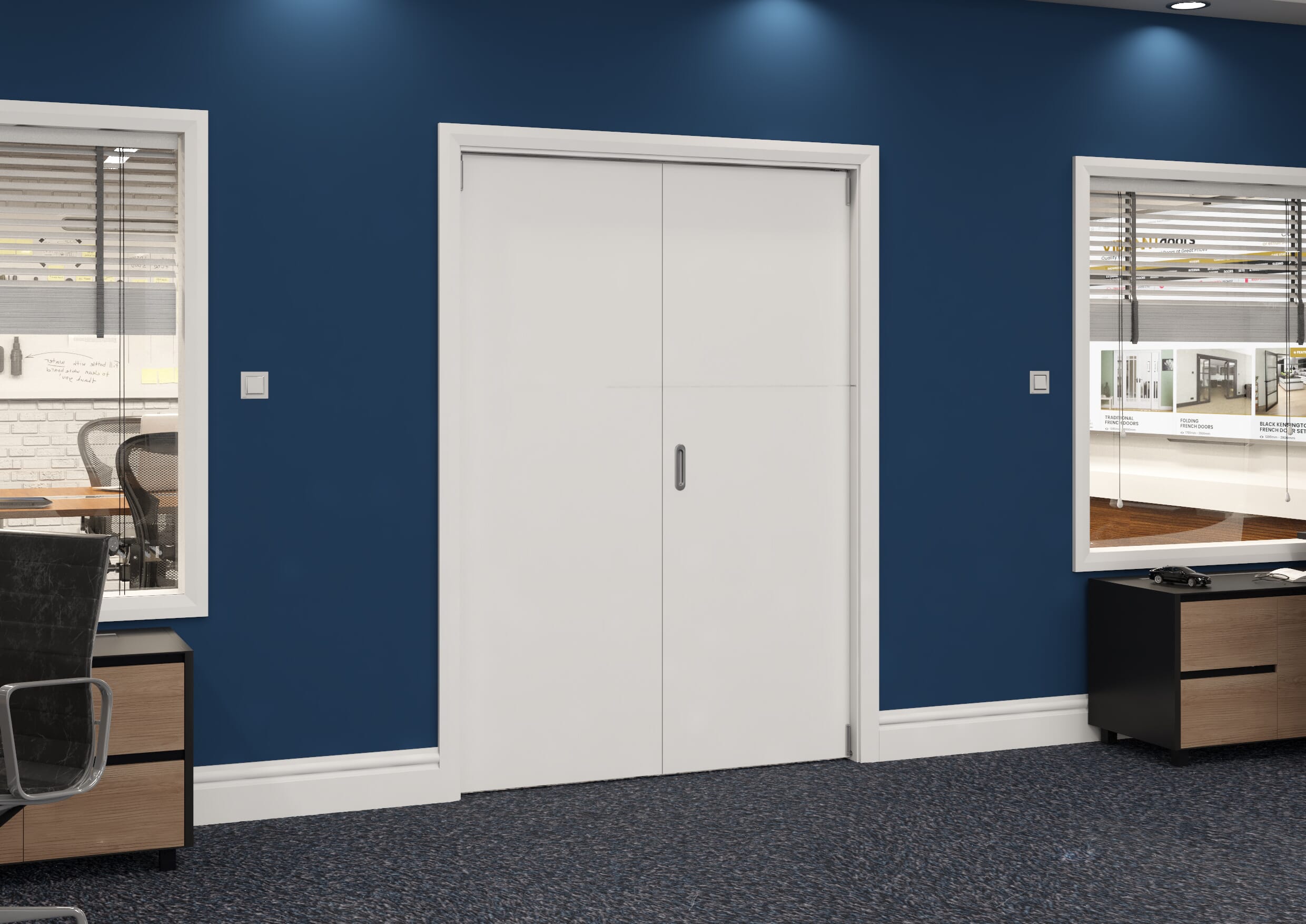 1447x2060x133mm White Flush Prefinished Roomfold Grande (2+0) Image