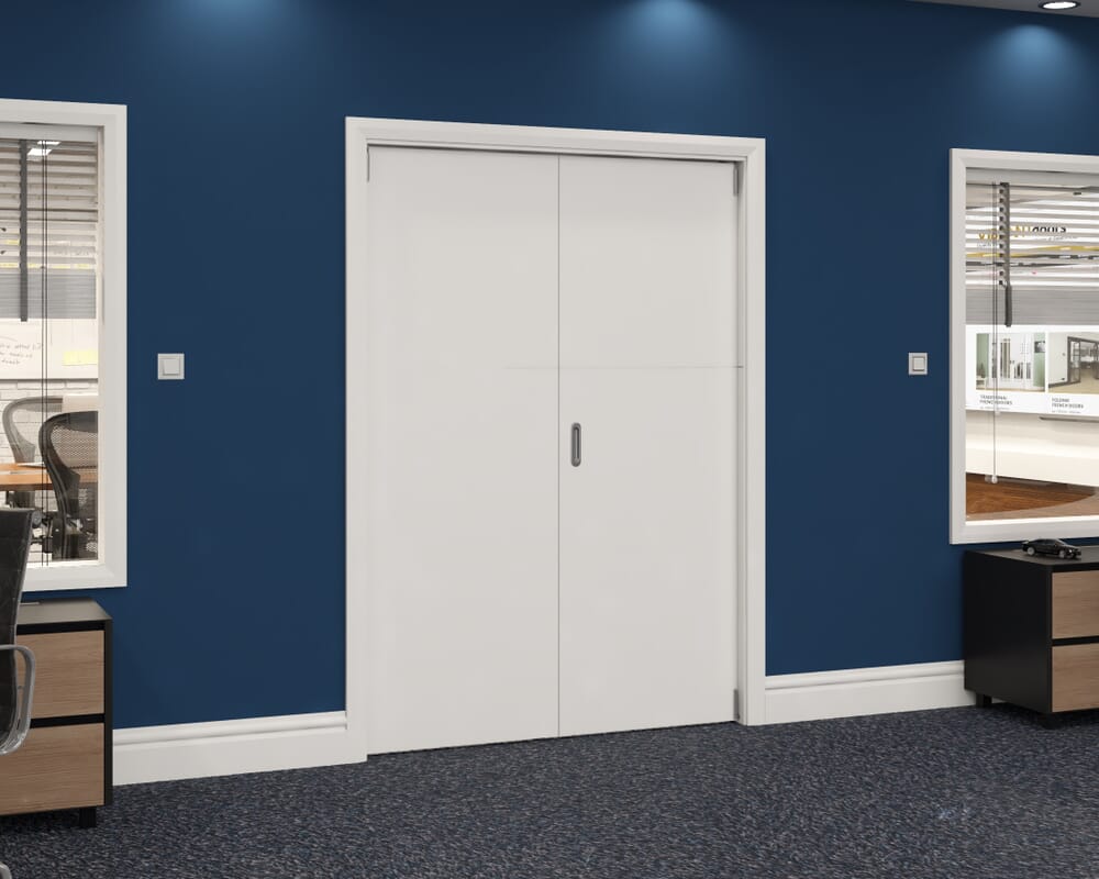 1447x2060x133mm White Flush Prefinished Roomfold Grande (2+0)