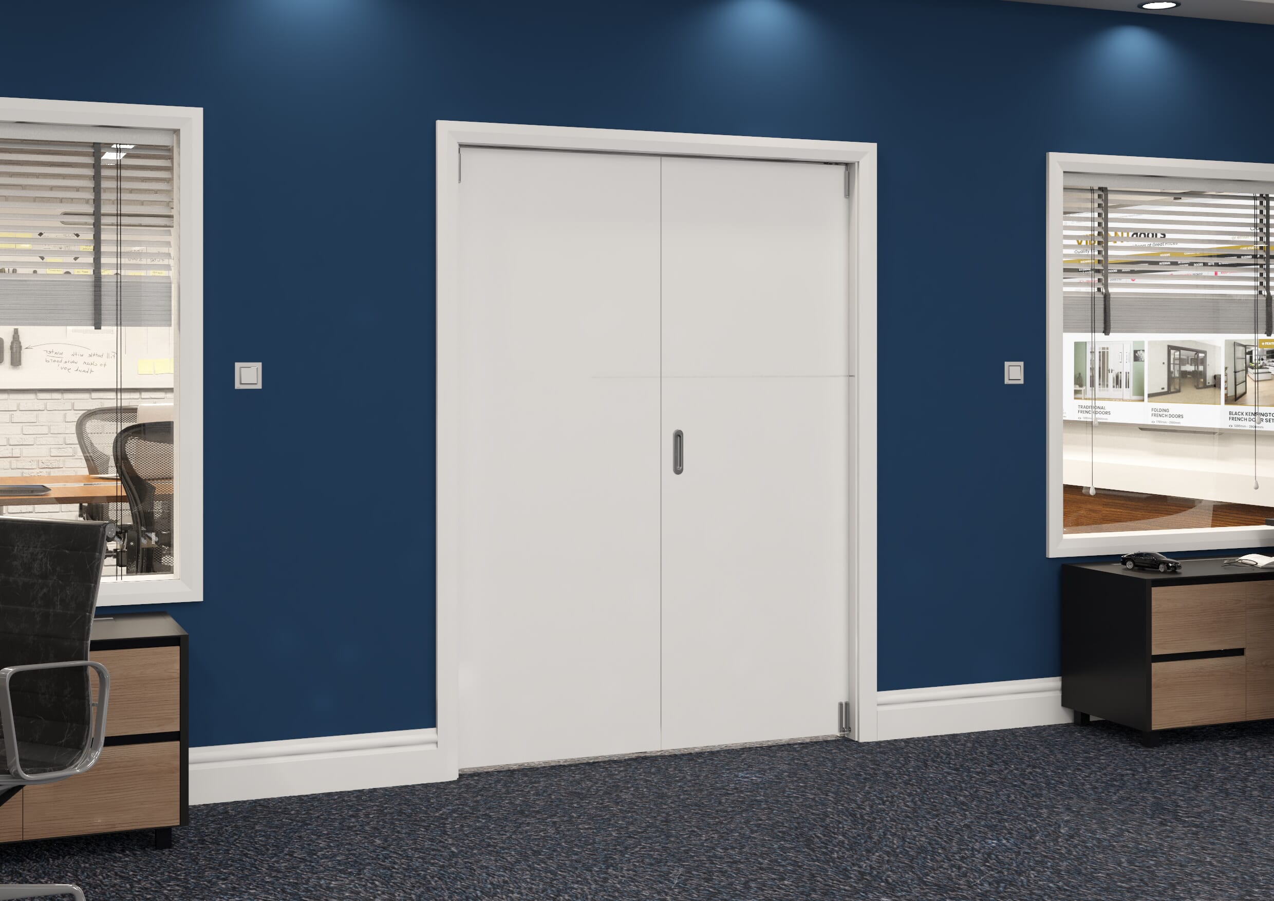 1497x2060x133mm White Flush Prefinished Roomfold Grande (2+0) Image